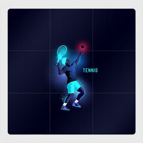 Магнитный плакат 3Х3 с принтом TENNIS NEON , Полимерный материал с магнитным слоем | 9 деталей размером 9*9 см | neon | sport | tennis | неон | неоновый | спорт | спортсмен | теннис