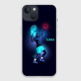 Чехол для iPhone 13 с принтом TENNIS NEON ,  |  | neon | sport | tennis | неон | неоновый | спорт | спортсмен | теннис