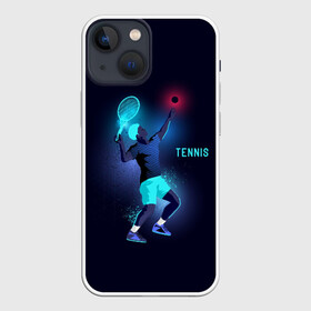 Чехол для iPhone 13 mini с принтом TENNIS NEON ,  |  | Тематика изображения на принте: neon | sport | tennis | неон | неоновый | спорт | спортсмен | теннис