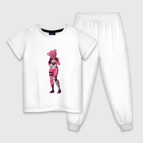 Детская пижама хлопок с принтом Fortnite girl , 100% хлопок |  брюки и футболка прямого кроя, без карманов, на брюках мягкая резинка на поясе и по низу штанин
 | 