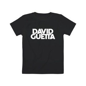 Детская футболка хлопок с принтом David Guetta , 100% хлопок | круглый вырез горловины, полуприлегающий силуэт, длина до линии бедер | Тематика изображения на принте: david guetta | guetta | гетта | дэвид гетта