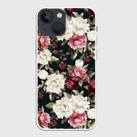 Чехол для iPhone 13 mini с принтом Акварель, розы ,  |  | art | bouquet | color | flora | flowers | graphic | illustration | leaves | nature | painting | petals | pink | plants | roses | watercolor | white | акварель | белые | букет | графическая | живопись | иллюстрация | искусство | лепестки | листья | природа