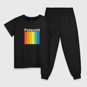 Детская пижама хлопок с принтом polaroid , 100% хлопок |  брюки и футболка прямого кроя, без карманов, на брюках мягкая резинка на поясе и по низу штанин
 | polaroid | паларойд