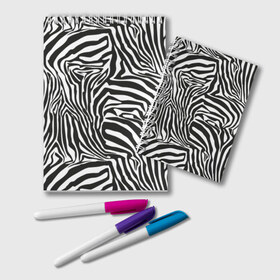 Блокнот с принтом Полосы зебры , 100% бумага | 48 листов, плотность листов — 60 г/м2, плотность картонной обложки — 250 г/м2. Листы скреплены удобной пружинной спиралью. Цвет линий — светло-серый
 | abstraction | african | animal | black and white | camouflage | disguise | skin | stripes | zebra | абстракция | африканская | животное | зебры | камуфляж | маскировка | полосы | черно белый