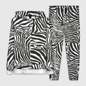 Женский костюм 3D с принтом Полосы зебры ,  |  | abstraction | african | animal | black and white | camouflage | disguise | skin | stripes | zebra | абстракция | африканская | животное | зебры | камуфляж | маскировка | полосы | черно белый