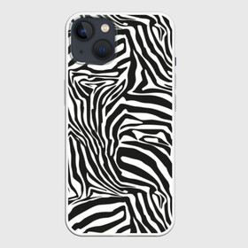 Чехол для iPhone 13 с принтом Полосы зебры ,  |  | abstraction | african | animal | black and white | camouflage | disguise | skin | stripes | zebra | абстракция | африканская | животное | зебры | камуфляж | маскировка | полосы | черно белый