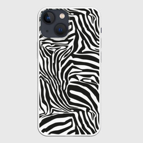 Чехол для iPhone 13 mini с принтом Полосы зебры ,  |  | abstraction | african | animal | black and white | camouflage | disguise | skin | stripes | zebra | абстракция | африканская | животное | зебры | камуфляж | маскировка | полосы | черно белый