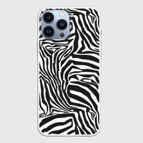Чехол для iPhone 13 Pro Max с принтом Полосы зебры ,  |  | abstraction | african | animal | black and white | camouflage | disguise | skin | stripes | zebra | абстракция | африканская | животное | зебры | камуфляж | маскировка | полосы | черно белый