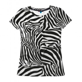 Женская футболка 3D с принтом Полосы зебры , 100% полиэфир ( синтетическое хлопкоподобное полотно) | прямой крой, круглый вырез горловины, длина до линии бедер | abstraction | african | animal | black and white | camouflage | disguise | skin | stripes | zebra | абстракция | африканская | животное | зебры | камуфляж | маскировка | полосы | черно белый