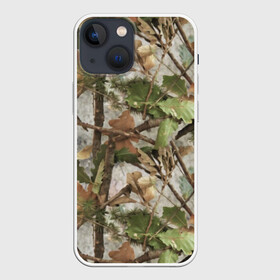 Чехол для iPhone 13 mini с принтом Камуфляж ,  |  | army | autumn | branches | camouflage | disguise | fishing | forest | green | khaki | leaves | nature | oak | photo | армия | ветки | дуб | зеленый | камуфляж | лес | листья | маскировка | осень | охота | природа | рыбалка | фото | хаки