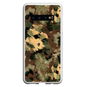Чехол для Samsung Galaxy S10 с принтом Камуфляж , Силикон | Область печати: задняя сторона чехла, без боковых панелей | abstraction | army | autumn | brown | camouflage | disguise | fishing | green | khaki | nature | spots | абстракция | армия | зеленый | камуфляж | коричневый | маскировка | осень | охота | природа | пятна | рыбалка | хаки