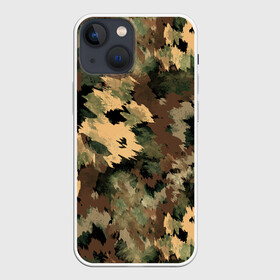 Чехол для iPhone 13 mini с принтом Камуфляж ,  |  | abstraction | army | autumn | brown | camouflage | disguise | fishing | green | khaki | nature | spots | абстракция | армия | зеленый | камуфляж | коричневый | маскировка | осень | охота | природа | пятна | рыбалка | хаки