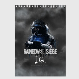 Скетчбук с принтом IQ Rainbow Six , 100% бумага
 | 48 листов, плотность листов — 100 г/м2, плотность картонной обложки — 250 г/м2. Листы скреплены сверху удобной пружинной спиралью | Тематика изображения на принте: gameplay | mozzie | pvp | r6 | r6s | siege | герой | дым | огонь | осада | пламя | радуга | снайпер | сражения | туман | шутер