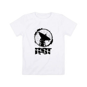 Детская футболка хлопок с принтом ГРОТ , 100% хлопок | круглый вырез горловины, полуприлегающий силуэт, длина до линии бедер | Тематика изображения на принте: grot | logo | music | rap | rus | rus rap | грот | лого | музыка | реп