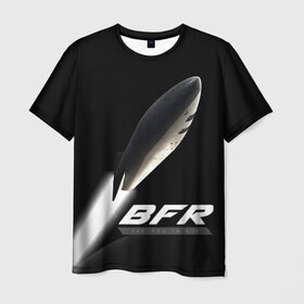 Мужская футболка 3D с принтом BFR (Big Falcon Rocket) , 100% полиэфир | прямой крой, круглый вырез горловины, длина до линии бедер | Тематика изображения на принте: bfr | big falcon rocket | elon musk | falcon 9 | falcon heavy | spacex | илон маск | космический корабль | космос | ракета