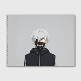 Альбом для рисования с принтом Kaneki Ken , 100% бумага
 | матовая бумага, плотность 200 мг. | Тематика изображения на принте: ghoul | kaneki | ken | tokyo | гуль | канеки | кен | токийский