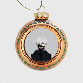 Стеклянный ёлочный шар с принтом Kaneki Ken в маске , Стекло | Диаметр: 80 мм | Тематика изображения на принте: ghoul | kaneki | ken | tokyo | гуль | канеки | кен | токийский