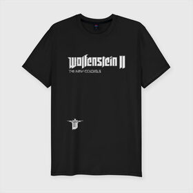 Мужская футболка премиум с принтом Wolfenstein2: The New Colossus , 92% хлопок, 8% лайкра | приталенный силуэт, круглый вырез ворота, длина до линии бедра, короткий рукав | game | new colossus | new order | wolfenstein | youngblood | би джей | волчий камень | вольфенштайн | вольфенштейн | германия | игра | немец | шутер