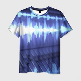 Мужская футболка 3D с принтом MUSIC , 100% полиэфир | прямой крой, круглый вырез горловины, длина до линии бедер | music | абстракция | книга | листы | музыка | музыкальный | ноты | произведение | страница | тетрадь | эквалайзер | электро