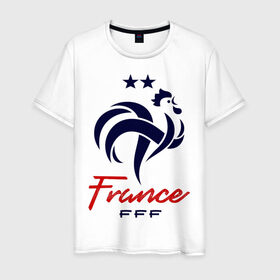 Мужская футболка хлопок с принтом Сборная Франции , 100% хлопок | прямой крой, круглый вырез горловины, длина до линии бедер, слегка спущенное плечо. | fff | france | les bleus | les tricolores | сборная франции | сборная франции по футболу | форма | франузская | франузская сборная | франция | французы