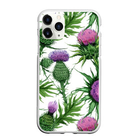 Чехол для iPhone 11 Pro Max матовый с принтом Цветок репейника , Силикон |  | Тематика изображения на принте: акварель | мода | стиль | цветочки | цветы