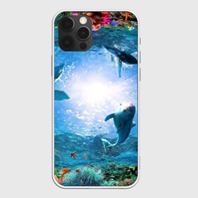Чехол для iPhone 12 Pro Max с принтом Дельфины , Силикон |  | Тематика изображения на принте: fish | аква | аквариум | вода | кораллы | море | океан | ракушки | рыбки | рыбы