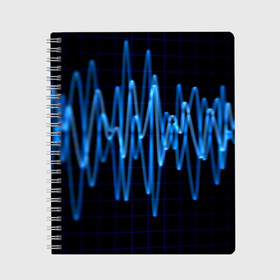 Тетрадь с принтом Электро стиль , 100% бумага | 48 листов, плотность листов — 60 г/м2, плотность картонной обложки — 250 г/м2. Листы скреплены сбоку удобной пружинной спиралью. Уголки страниц и обложки скругленные. Цвет линий — светло-серый
 | music | абстракция | книга | листы | музыка | музыкальный | ноты | произведение | страница | тетрадь | эквалайзер | электро