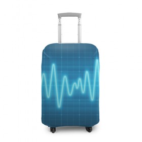Чехол для чемодана 3D с принтом music line , 86% полиэфир, 14% спандекс | двустороннее нанесение принта, прорези для ручек и колес | Тематика изображения на принте: music | абстракция | книга | листы | музыка | музыкальный | ноты | произведение | страница | тетрадь | эквалайзер | электро