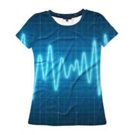 Женская футболка 3D с принтом music line , 100% полиэфир ( синтетическое хлопкоподобное полотно) | прямой крой, круглый вырез горловины, длина до линии бедер | music | абстракция | книга | листы | музыка | музыкальный | ноты | произведение | страница | тетрадь | эквалайзер | электро