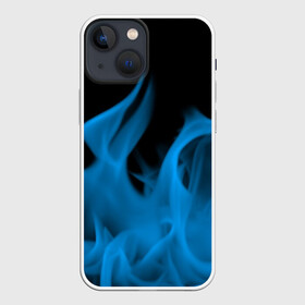 Чехол для iPhone 13 mini с принтом Синий огонь ,  |  | fire | flame | in fire | smoke | в огне | дым | огненный | огонь | текстуры