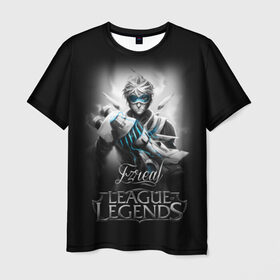 Мужская футболка 3D с принтом League of Legends, Ezreal , 100% полиэфир | прямой крой, круглый вырез горловины, длина до линии бедер | ezreal | league of legends | lol | игры | киберспорт | компьютерные игры | лига легенд | эзреаль