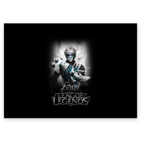 Поздравительная открытка с принтом League of Legends, Ezreal , 100% бумага | плотность бумаги 280 г/м2, матовая, на обратной стороне линовка и место для марки
 | ezreal | league of legends | lol | игры | киберспорт | компьютерные игры | лига легенд | эзреаль