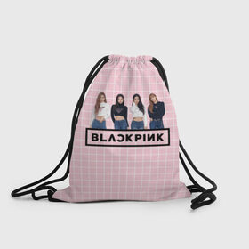 Рюкзак-мешок 3D с принтом Black Pink 2019 , 100% полиэстер | плотность ткани — 200 г/м2, размер — 35 х 45 см; лямки — толстые шнурки, застежка на шнуровке, без карманов и подкладки | 2019 | black | black pink | k pop | kill | kill this love | korea | logo | music | pink | pop | блек пинк | блэк пинк | газета | девушки | кпоп | лого | музыка | надпись | розовый