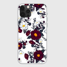 Чехол для iPhone 12 Pro Max с принтом Tropical forest flowers , Силикон |  | art | flowers | арт | букет | лепестки | листья | художество | цветок | цветы