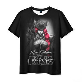 Мужская футболка 3D с принтом League of Legends,Miss Fortune , 100% полиэфир | прямой крой, круглый вырез горловины, длина до линии бедер | 