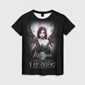 Женская футболка 3D с принтом League of Legends, Morgana , 100% полиэфир ( синтетическое хлопкоподобное полотно) | прямой крой, круглый вырез горловины, длина до линии бедер | league of legends | lol | morgana | игры | киберспорт | компьютерные игры | лига легенд | моргана
