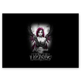 Поздравительная открытка с принтом League of Legends, Morgana , 100% бумага | плотность бумаги 280 г/м2, матовая, на обратной стороне линовка и место для марки
 | league of legends | lol | morgana | игры | киберспорт | компьютерные игры | лига легенд | моргана