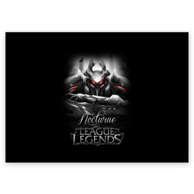 Поздравительная открытка с принтом League of Legends, Nocturne , 100% бумага | плотность бумаги 280 г/м2, матовая, на обратной стороне линовка и место для марки
 | league of legends | lol | nocturne | игры | киберспорт | компьютерные игры | лига легенд | ноктюрн