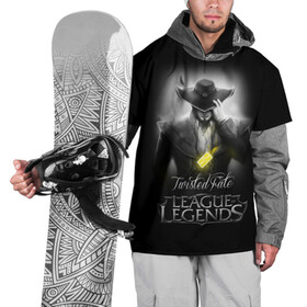 Накидка на куртку 3D с принтом League of Legends,Twisted Fate , 100% полиэстер |  | Тематика изображения на принте: league of legends | lol | twisted fate | игры | киберспорт | компьютерные игры | лига легенд | твистед фэйт