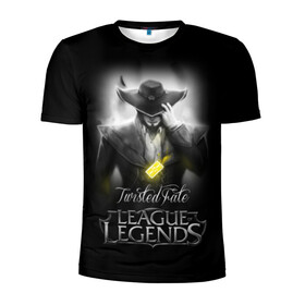 Мужская футболка 3D спортивная с принтом League of Legends,Twisted Fate , 100% полиэстер с улучшенными характеристиками | приталенный силуэт, круглая горловина, широкие плечи, сужается к линии бедра | Тематика изображения на принте: league of legends | lol | twisted fate | игры | киберспорт | компьютерные игры | лига легенд | твистед фэйт