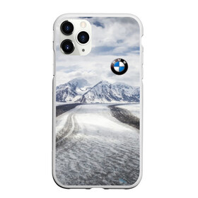 Чехол для iPhone 11 Pro Max матовый с принтом BMW , Силикон |  | bmw | clouds | ice | mountains | prestige | road | sky | snow | бмв | горы | дорога | лед | небо | облака | престиж | снег