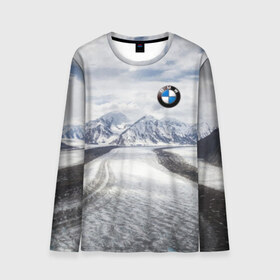 Мужской лонгслив 3D с принтом BMW , 100% полиэстер | длинные рукава, круглый вырез горловины, полуприлегающий силуэт | bmw | clouds | ice | mountains | prestige | road | sky | snow | бмв | горы | дорога | лед | небо | облака | престиж | снег