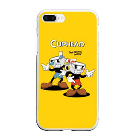 Чехол для iPhone 7Plus/8 Plus матовый с принтом Cuphead , Силикон | Область печати: задняя сторона чехла, без боковых панелей | cuphead | devil | game | mugman | дьявол | игра | капхед | магмен | цветок | чашка | чашкоголовый