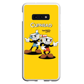 Чехол для Samsung S10E с принтом Cuphead , Силикон | Область печати: задняя сторона чехла, без боковых панелей | cuphead | devil | game | mugman | дьявол | игра | капхед | магмен | цветок | чашка | чашкоголовый