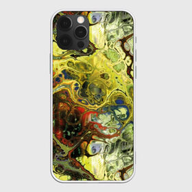 Чехол для iPhone 12 Pro Max с принтом Кислотные разводы , Силикон |  | acid | art | blue | bright | camouflage | colors | disguise | divorces | gold | green | multi colored | red | shimmer | зелёный | золотой | искусство | камуфляж | кислотные | красный | маскировка | мерцание | разводы | разноцветное | синий | цвета