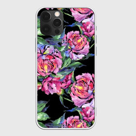 Чехол для iPhone 12 Pro Max с принтом Розовые пионы , Силикон |  | art | buds | flowers | leaves | painting | peonies | petals | pink | stems | summer | watercolor | акварель | бутоны | живопись | искусство | лепестки | лето | листья | пионы | розовые | цветы