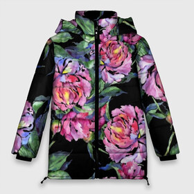 Женская зимняя куртка 3D с принтом Розовые пионы , верх — 100% полиэстер; подкладка — 100% полиэстер; утеплитель — 100% полиэстер | длина ниже бедра, силуэт Оверсайз. Есть воротник-стойка, отстегивающийся капюшон и ветрозащитная планка. 

Боковые карманы с листочкой на кнопках и внутренний карман на молнии | art | buds | flowers | leaves | painting | peonies | petals | pink | stems | summer | watercolor | акварель | бутоны | живопись | искусство | лепестки | лето | листья | пионы | розовые | цветы