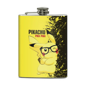 Фляга с принтом Pikachu Pika Pika , металлический корпус | емкость 0,22 л, размер 125 х 94 мм. Виниловая наклейка запечатывается полностью | pika | pikachu | аниме | детская | детям | игры | молния | мышка | мышь | пика | пикачу | покемон | покемоны
