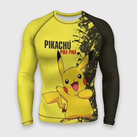 Мужской рашгард 3D с принтом Pikachu Pika Pika ,  |  | pika | pikachu | аниме | детская | детям | игры | молния | мышка | мышь | пика | пикачу | покемон | покемоны