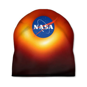 Шапка 3D с принтом Черная дыра NASA , 100% полиэстер | универсальный размер, печать по всей поверхности изделия | nasa | астрономия | горизонт событий | космос | наса | черная дыра